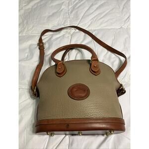 Dooney & Bourke Vintage AWL Leather Crossbody Small Norfolk Case Taupe
